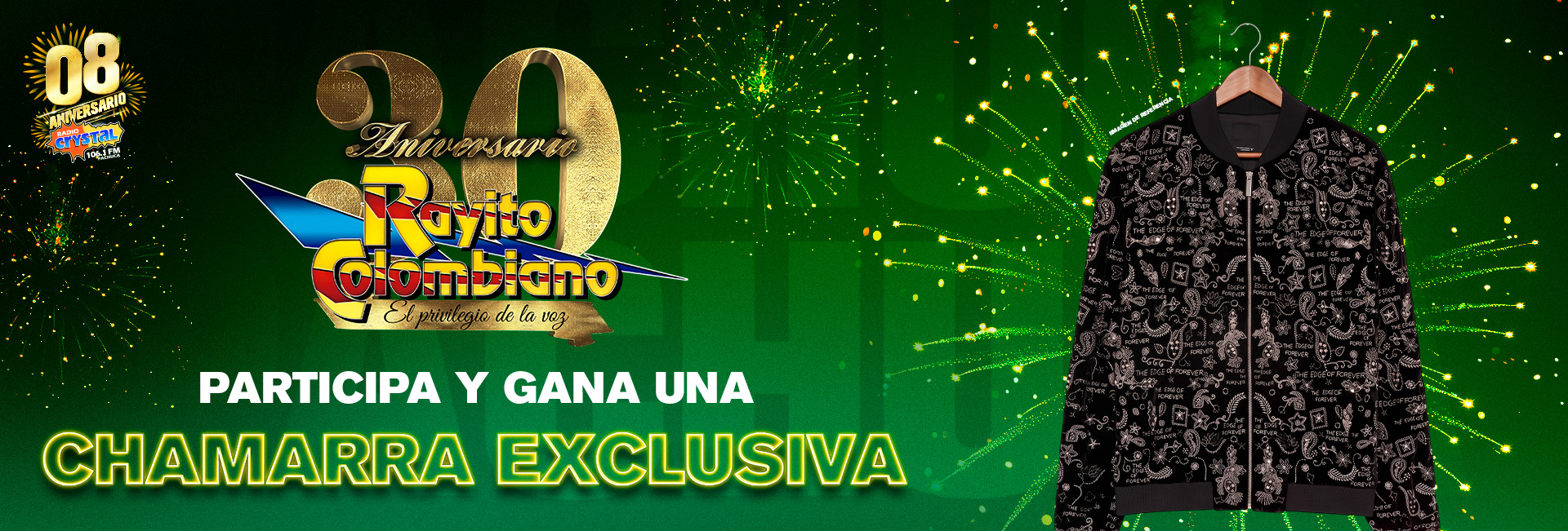 Participa y gana una chamarra exclusiva de Rayito Colombiano